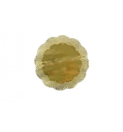 Салфетка круглая золотого цвета (4 шт)