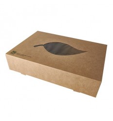 Коробка Kraft с окошком из PLA (10 шт)