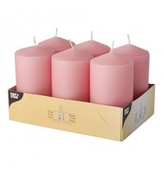 Свеча розовая 60 mm (6шт)