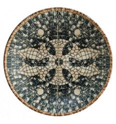 Mesopotamia Mosaic Black Bloom Deep Plate 23 cm 1000cc
