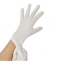 Mănuși, bumbac alb M 12 buc