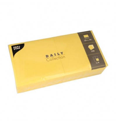 Șervețele din hârtie galbenă 32 x 32 cm 150 buc