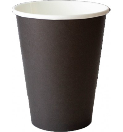 Стакан бумажный черного цвета 400ml (50шт)