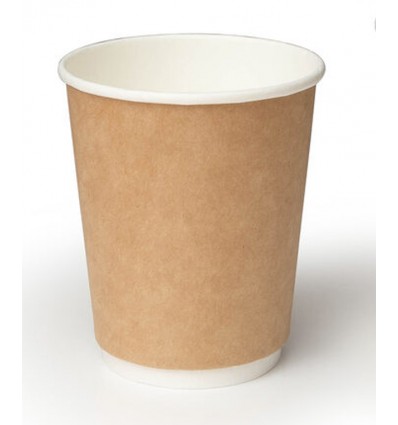 Pahar alb Termo Крафт (2 straturi) 250ml (25buc)