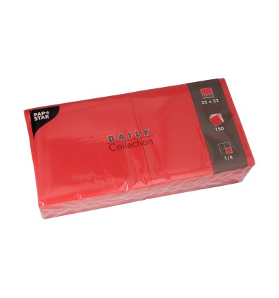 Șervețele de hârtie rosu 32 x 32 150 buc