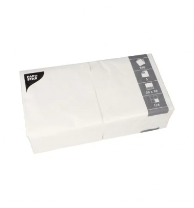 Салфетки 1/4 белые 33*33cm (250шт)