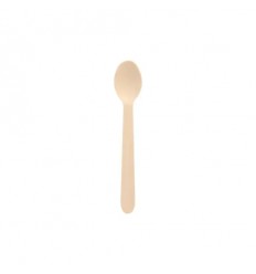 Lingura pu cafea din lemn 11cm 100buc