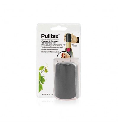 Champagne Opener&Stopper, Black Pulltex