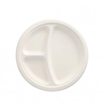Farfurie tr.de zahar 3 compart 23cm 50 buc