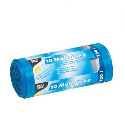 Мешки для мусора 120L синий (10шт)