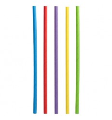 Трубочки цветные 25cm (100шт)